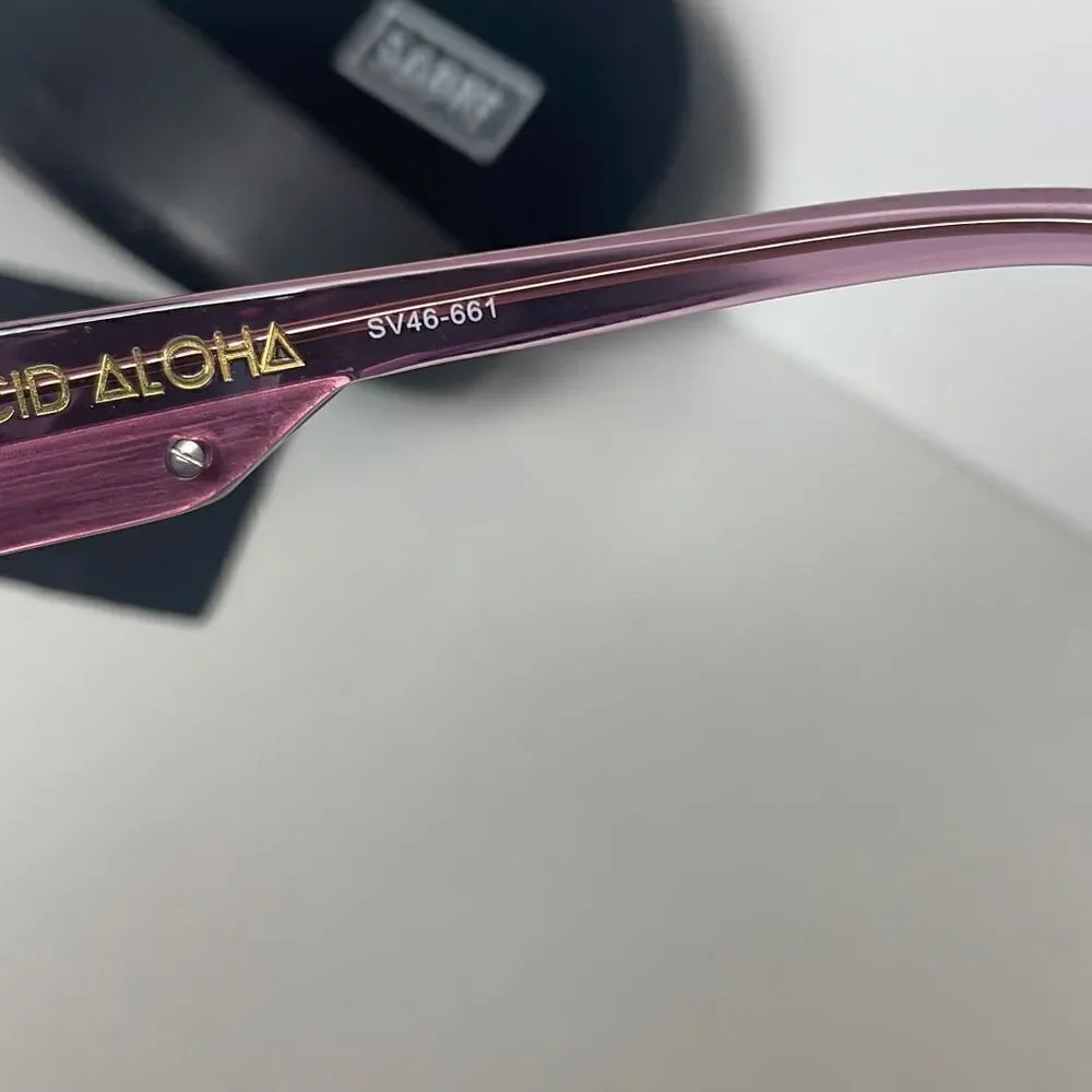 Sabre Acid Aloha Purple Plastic Frame Sunglasses SV46-661